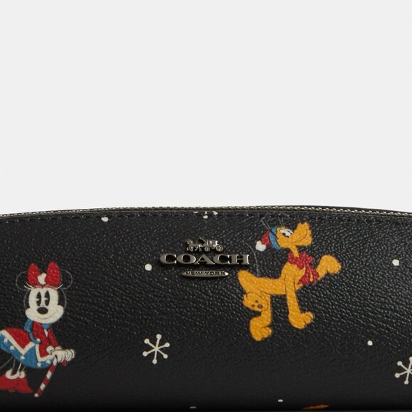 Disney X Coach Pencil Case With Holiday Print - Picture 1 of 2